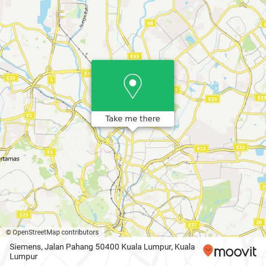 Peta Siemens, Jalan Pahang 50400 Kuala Lumpur