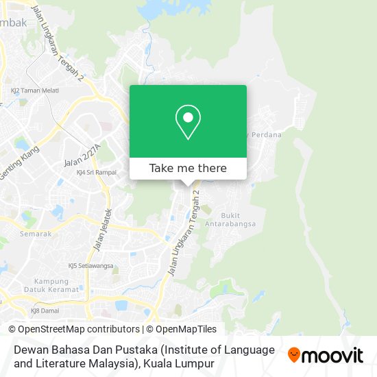 Dewan Bahasa Dan Pustaka (Institute of Language and Literature Malaysia) map