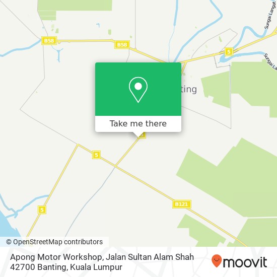 Peta Apong Motor Workshop, Jalan Sultan Alam Shah 42700 Banting