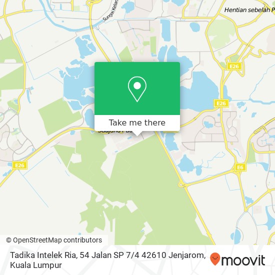 Peta Tadika Intelek Ria, 54 Jalan SP 7 / 4 42610 Jenjarom