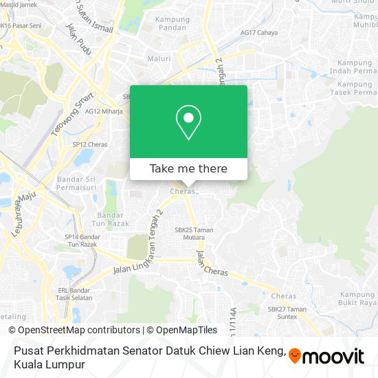 Pusat Perkhidmatan Senator Datuk Chiew Lian Keng map