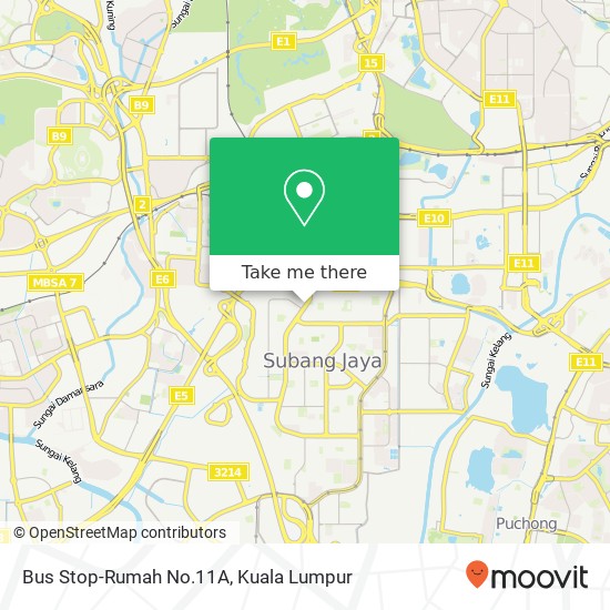 Bus Stop-Rumah No.11A map