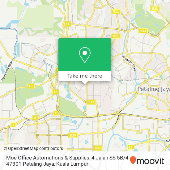 Moe Office Automations & Supplies, 4 Jalan SS 5B / 4 47301 Petaling Jaya map