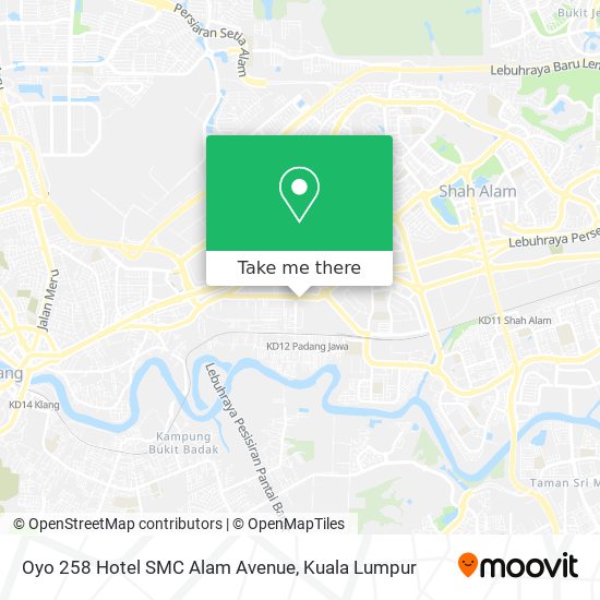 Oyo 258 Hotel SMC Alam Avenue map