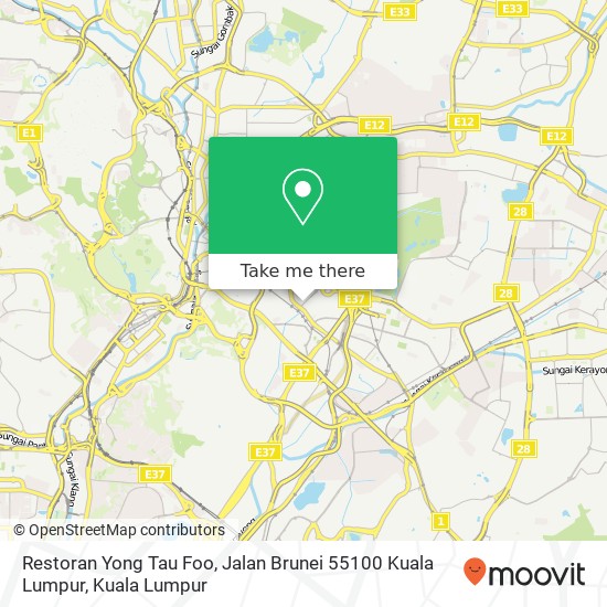 Restoran Yong Tau Foo, Jalan Brunei 55100 Kuala Lumpur map