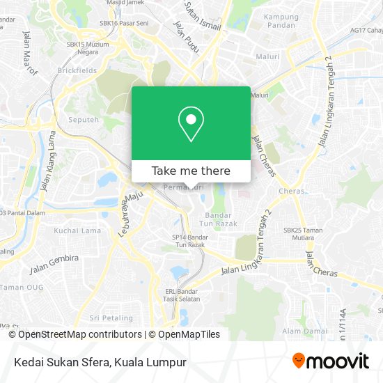 Kedai Sukan Sfera map