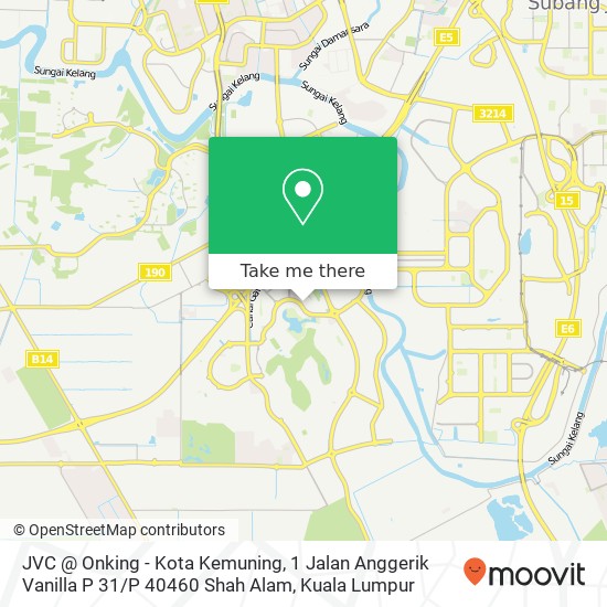 Peta JVC @ Onking - Kota Kemuning, 1 Jalan Anggerik Vanilla P 31 / P 40460 Shah Alam