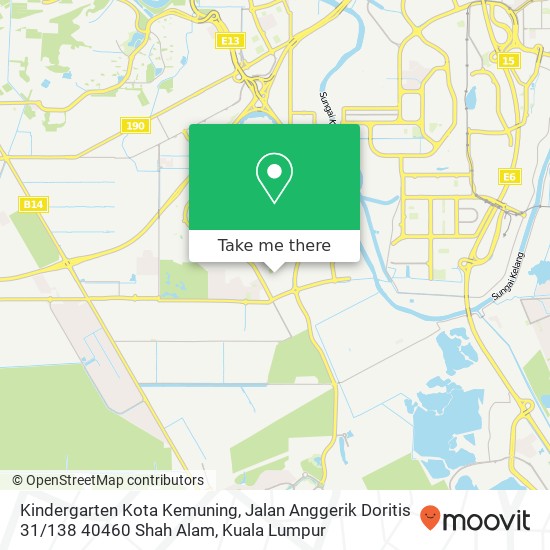 Peta Kindergarten Kota Kemuning, Jalan Anggerik Doritis 31 / 138 40460 Shah Alam