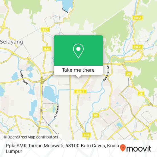 Peta Ppki SMK Taman Melawati, 68100 Batu Caves