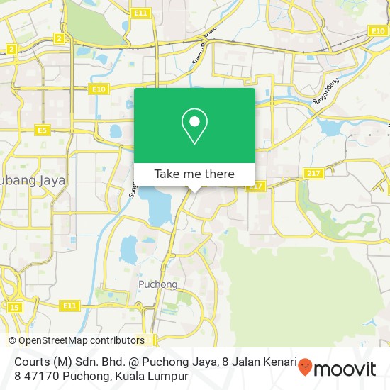 Courts (M) Sdn. Bhd. @ Puchong Jaya, 8 Jalan Kenari 8 47170 Puchong map