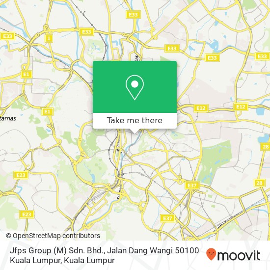Jfps Group (M) Sdn. Bhd., Jalan Dang Wangi 50100 Kuala Lumpur map