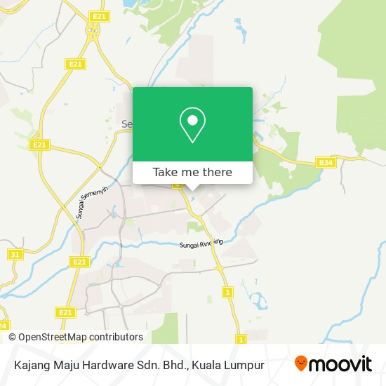 Kajang Maju Hardware Sdn. Bhd. map