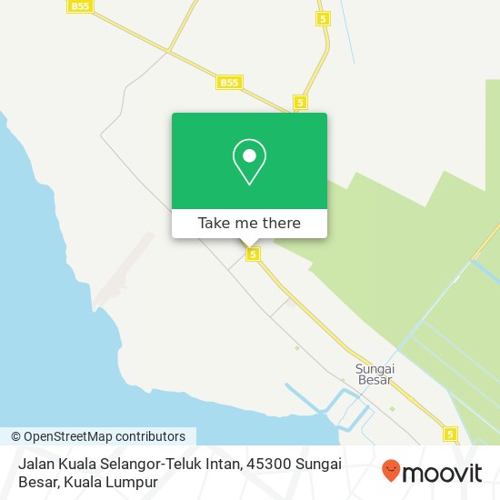 Peta Jalan Kuala Selangor-Teluk Intan, 45300 Sungai Besar