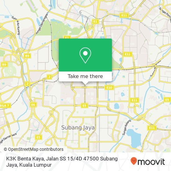 K3K Benta Kaya, Jalan SS 15 / 4D 47500 Subang Jaya map