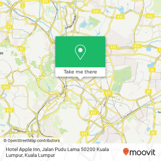 Hotel Apple Inn, Jalan Pudu Lama 50200 Kuala Lumpur map