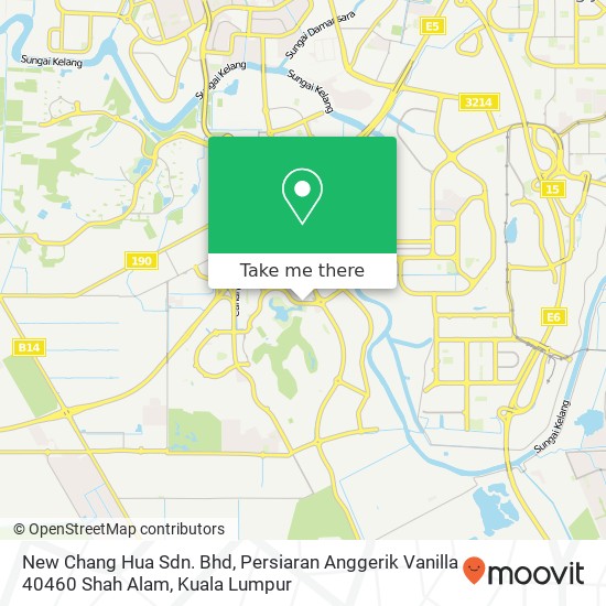 Peta New Chang Hua Sdn. Bhd, Persiaran Anggerik Vanilla 40460 Shah Alam