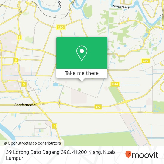 Peta 39 Lorong Dato Dagang 39C, 41200 Klang