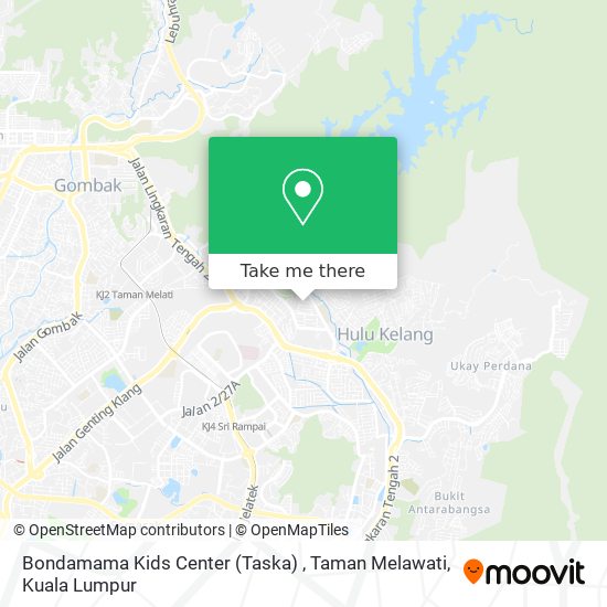 Peta Bondamama Kids Center (Taska) , Taman Melawati