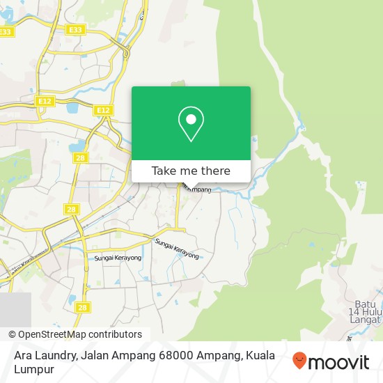 Ara Laundry, Jalan Ampang 68000 Ampang map