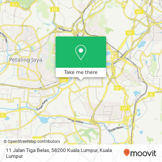 11 Jalan Tiga Belas, 58200 Kuala Lumpur map