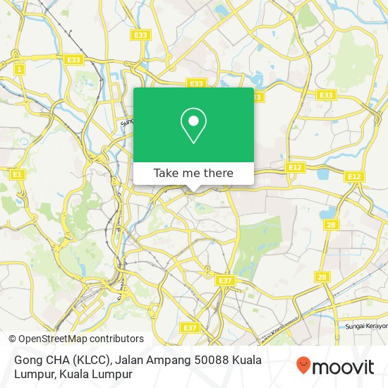 Gong CHA (KLCC), Jalan Ampang 50088 Kuala Lumpur map