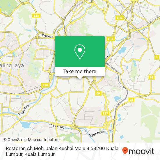 Restoran Ah Moh, Jalan Kuchai Maju 8 58200 Kuala Lumpur map