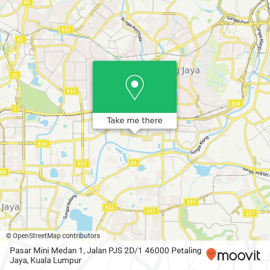 Peta Pasar Mini Medan 1, Jalan PJS 2D / 1 46000 Petaling Jaya