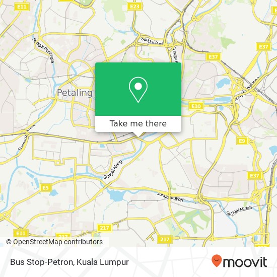 Bus Stop-Petron map