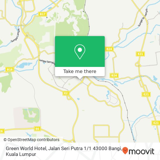 Green World Hotel, Jalan Seri Putra 1 / 1 43000 Bangi map