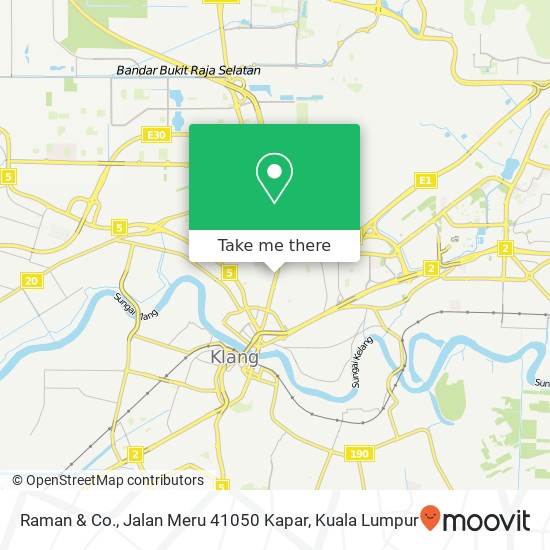 Raman & Co., Jalan Meru 41050 Kapar map
