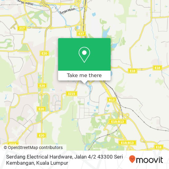 Serdang Electrical Hardware, Jalan 4 / 2 43300 Seri Kembangan map