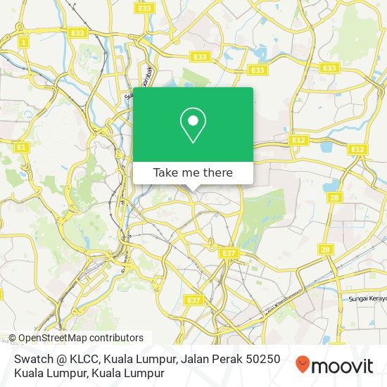 Swatch @ KLCC, Kuala Lumpur, Jalan Perak 50250 Kuala Lumpur map