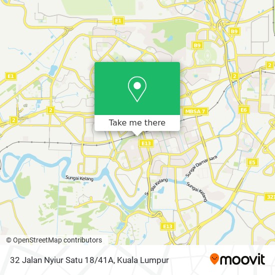 32 Jalan Nyiur Satu 18/41A map