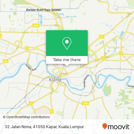 Peta 32 Jalan Nona, 41050 Kapar