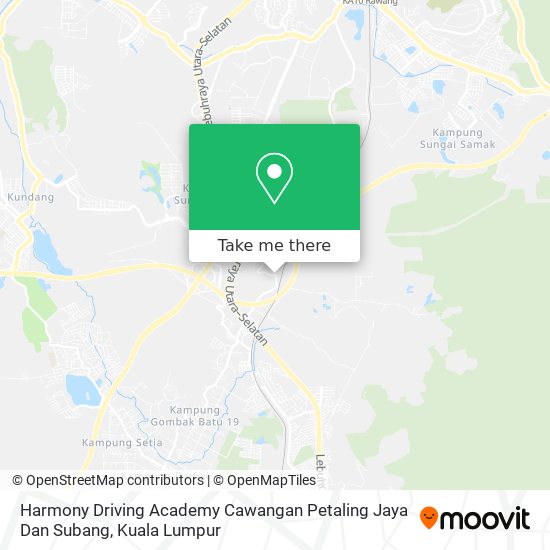 Harmony Driving Academy Cawangan Petaling Jaya Dan Subang map