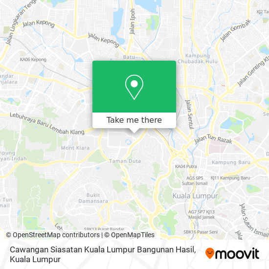 Peta Cawangan Siasatan Kuala Lumpur Bangunan Hasil
