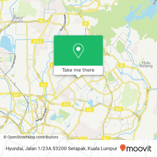 Peta Hyundai, Jalan 1 / 23A 53200 Setapak
