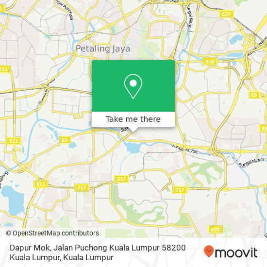 Peta Dapur Mok, Jalan Puchong Kuala Lumpur 58200 Kuala Lumpur