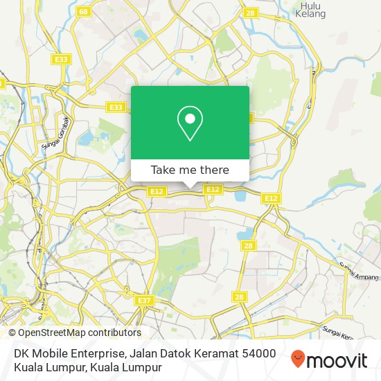 Peta DK Mobile Enterprise, Jalan Datok Keramat 54000 Kuala Lumpur