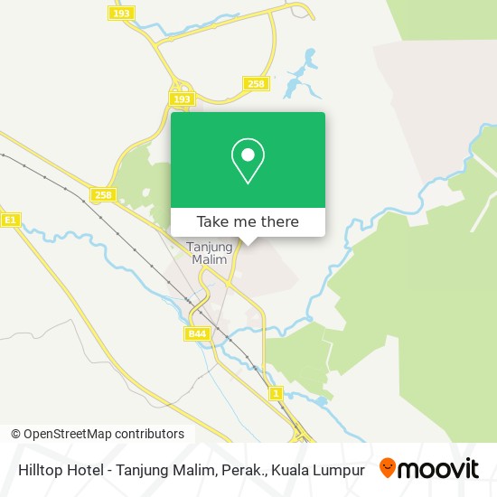 Peta Hilltop Hotel - Tanjung Malim, Perak.