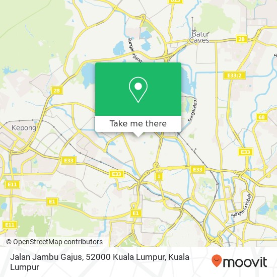 Jalan Jambu Gajus, 52000 Kuala Lumpur map