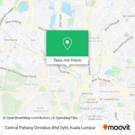 Central Pahang Omnibus Bhd Sykt map