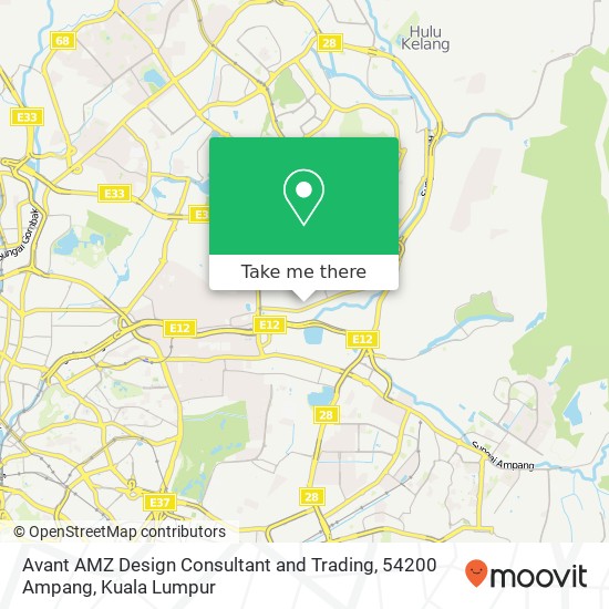 Avant AMZ Design Consultant and Trading, 54200 Ampang map