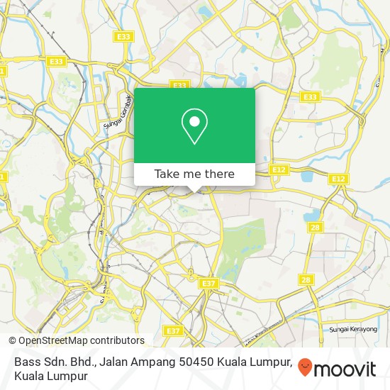 Bass Sdn. Bhd., Jalan Ampang 50450 Kuala Lumpur map