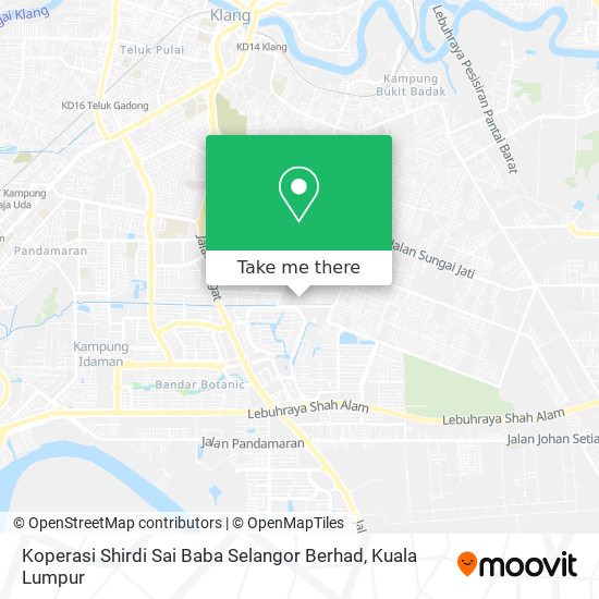 Peta Koperasi Shirdi Sai Baba Selangor Berhad