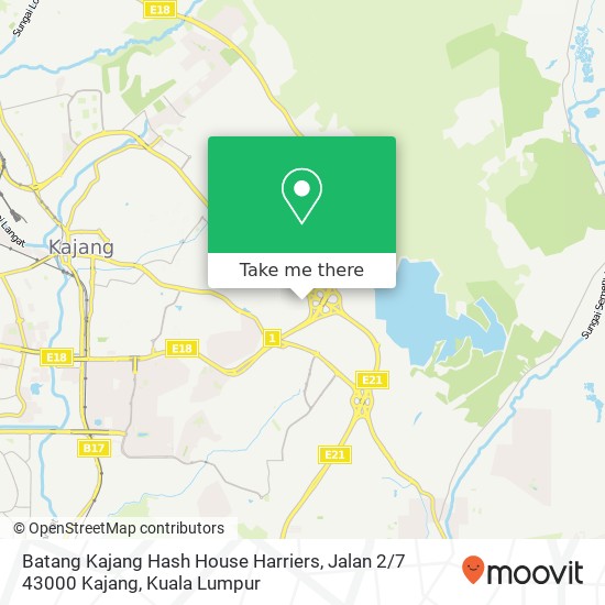 Peta Batang Kajang Hash House Harriers, Jalan 2 / 7 43000 Kajang