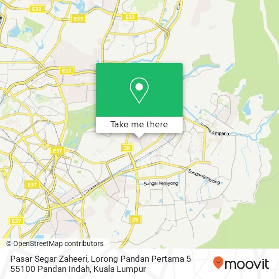 Peta Pasar Segar Zaheeri, Lorong Pandan Pertama 5 55100 Pandan Indah