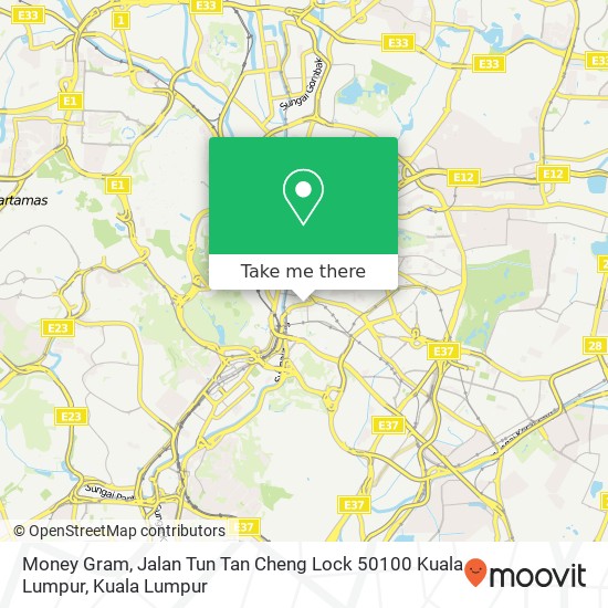 Peta Money Gram, Jalan Tun Tan Cheng Lock 50100 Kuala Lumpur
