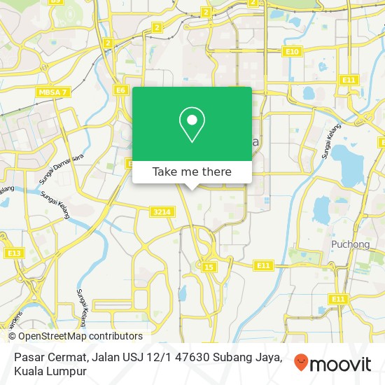 Pasar Cermat, Jalan USJ 12 / 1 47630 Subang Jaya map