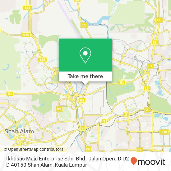 Ikhtisas Maju Enterprise Sdn. Bhd., Jalan Opera D U2 D 40150 Shah Alam map
